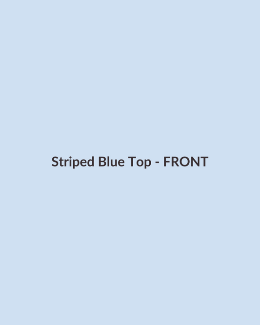 Striped Cotton Top in blue — front (placeholder image, to be replaced)